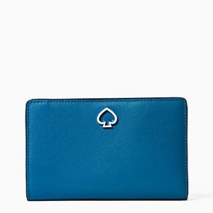 NWT Kate Spade Dark Peacock Adel Medium Bifold Wallet